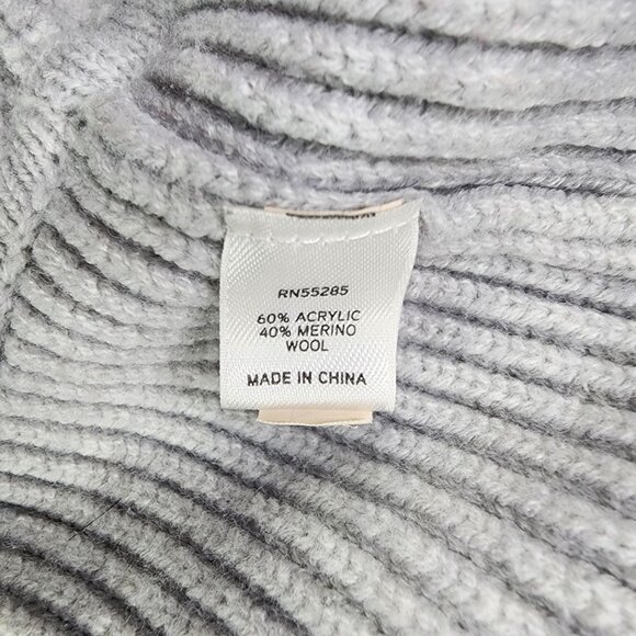 Womens Gray Express Design Studio Knitted Peplum Cardigan Sweater Wool Blend S - Picture 7 of 11